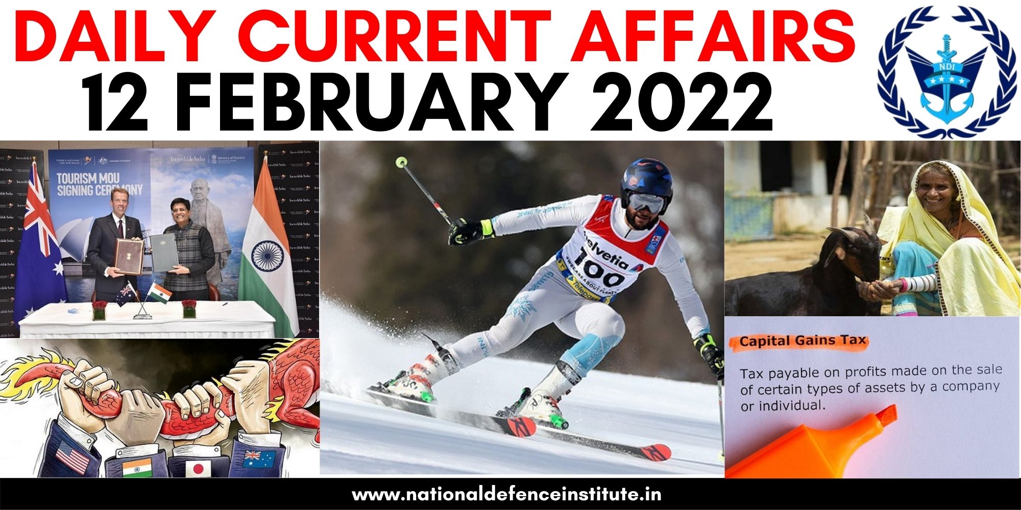 12 FEBRUARY 2022 DAILY CURRENT AFFAIRS | UPSC CDS CAPF AFCAT NDA SSB