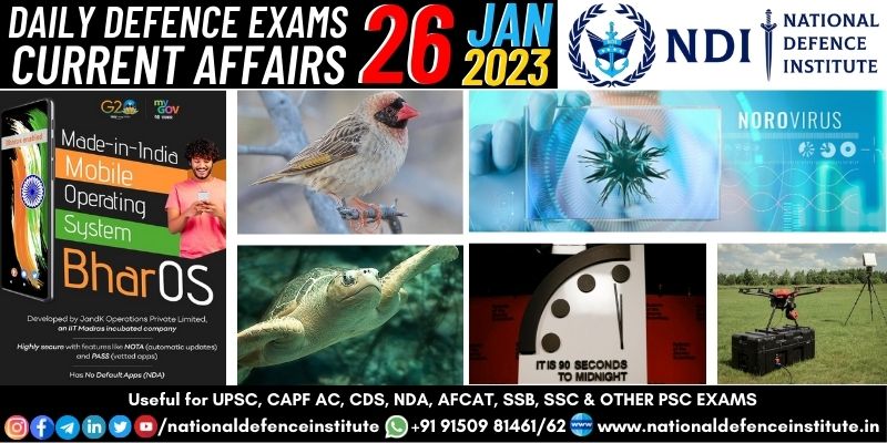 26 JANUARY 2023 DAILY DEFENCE EXAM CURRENT AFFAIRS | UPSC CDS CAPF NDA ...
